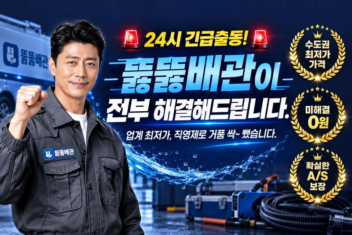 뚫뚫배관 24시 긴급출동 상담 안내